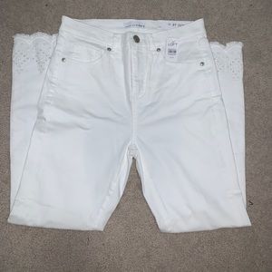 LOFT White Skinny Jeans